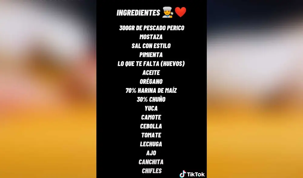 Desliza las imágenes para conocer un poco más sobre esta receta del chicharrón de pescado. Foto: captura de TikTok/@aji.causa.oficial