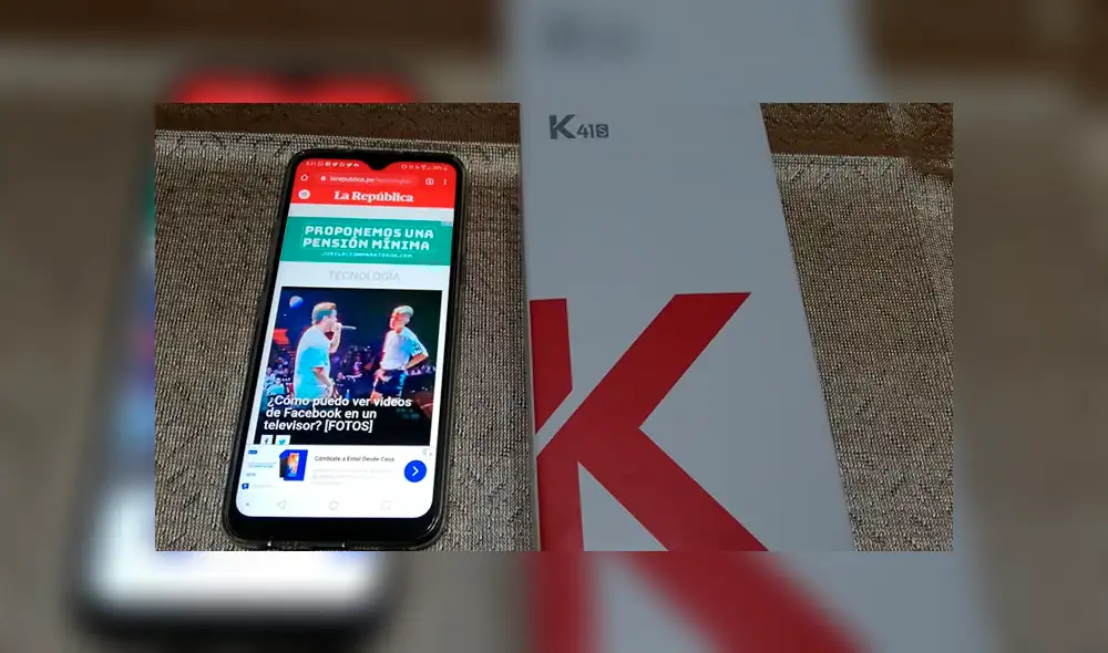 La pantalla del LG K41s es de 6.55 pulgadas. Foto: José Santana.