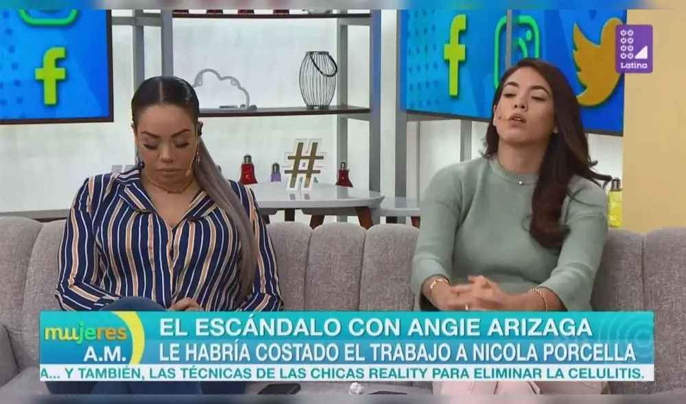 Jazmín Pinedo evita llorar al ver agresión de Nicola Porcella a Angie Arizaga Jazmín Pinedo evita llorar al ver agresión de Nicola Porcella a Angie Arizaga