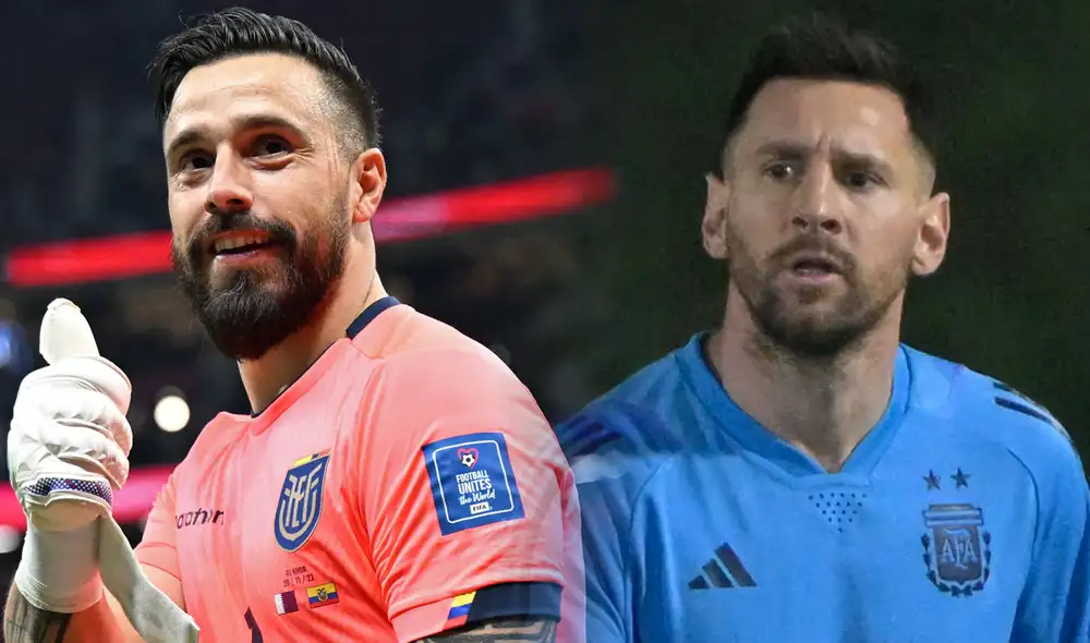El portero de 35 años debutó con Ecuador en 2021 ante Perú. Foto: composición LR/AFP/EFE El portero de 35 años debutó con Ecuador en 2021 ante Perú. Foto: composición LR/AFP/EFE