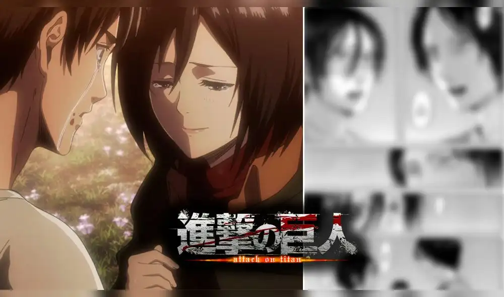 Eren pregunta a Mikasa sobre sus sentimientos. Créditos: Composición Eren pregunta a Mikasa sobre sus sentimientos. Créditos: Composición