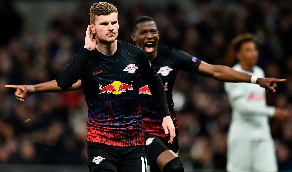 Werner marcó el primer gol del Leipzig. (Créditos: AFP) Werner marcó el primer gol del Leipzig. (Créditos: AFP)