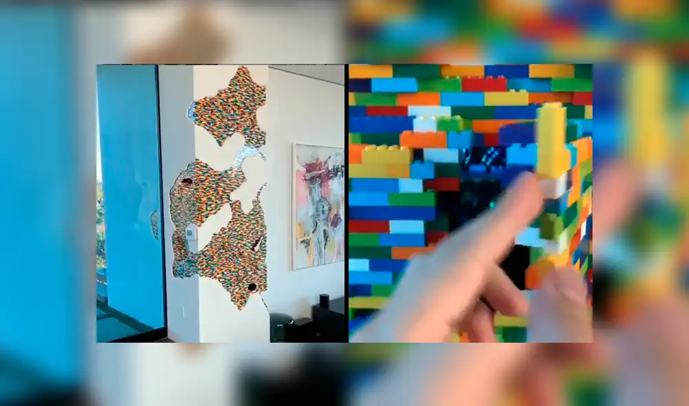 YouTube viral: famoso construye muro de Lego en su casa y estas son las espectaculares cosas que tiene dentro [VIDEO]