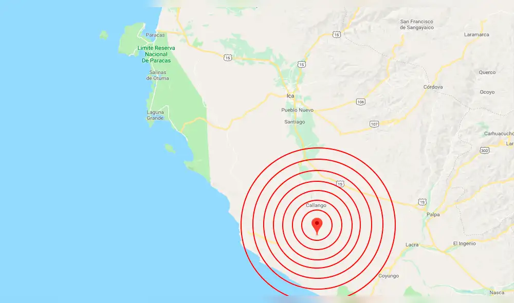 Sismo de 4,0 grados se sintió esta madrugada en Ica