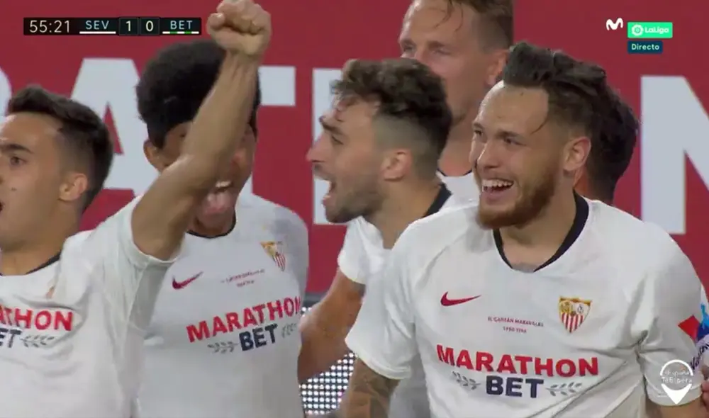 Lucas Ocampos anotó el primer gol en el regreso de LaLiga Santander. | Foto: Fútbol en Movistar
