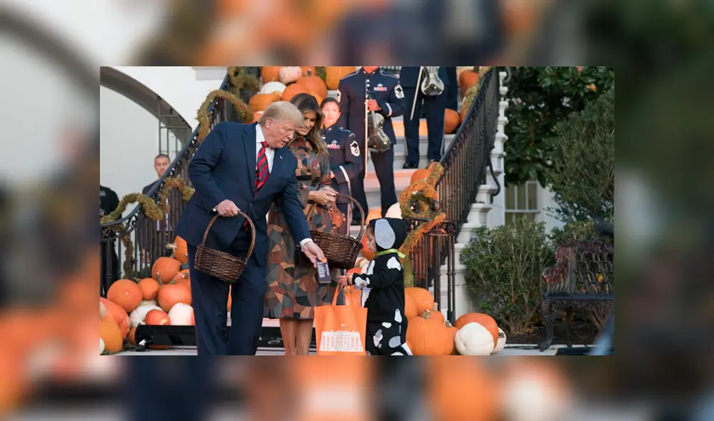 Trump se ‘burla’ de un niño disfrazado de Minion en la recepción por Halloween  [VIDEO]