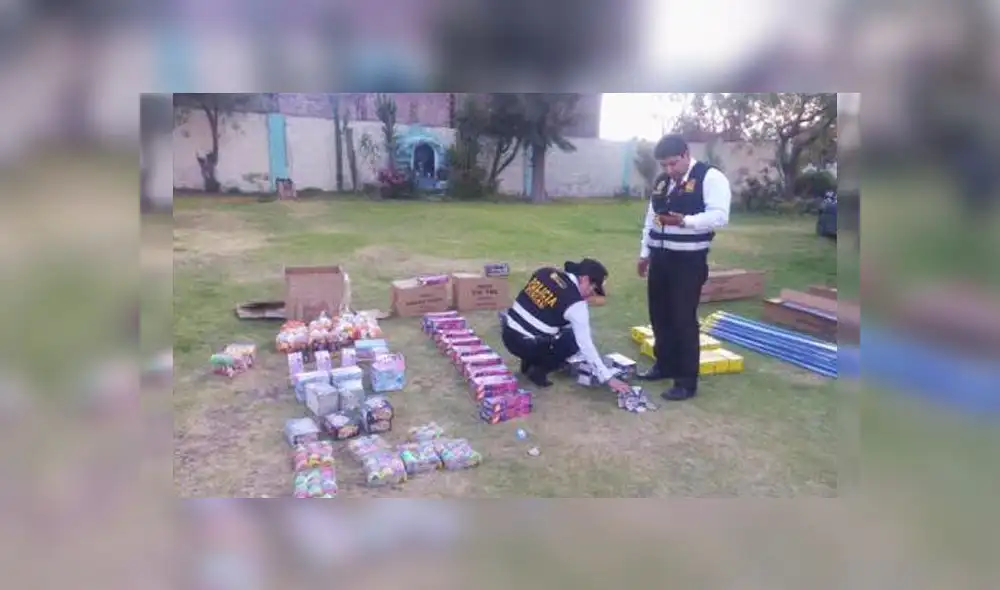 Incautan más de mil productos pirotécnicos de contrabando en Arequipa 
