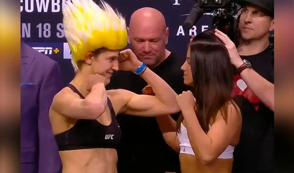La peleadora Roxanne Modafferi le rindió un peculiar tributo a su serie preferida. Foto: UFC Español. La peleadora Roxanne Modafferi le rindió un peculiar tributo a su serie preferida. Foto: UFC Español.