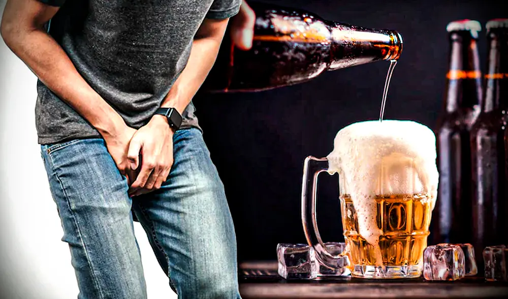 Es habitual que al ingerir una bebida alcohólica, en este caso cerveza, se produzca las ganas de miccionar. Foto: composición LR/ Freepick