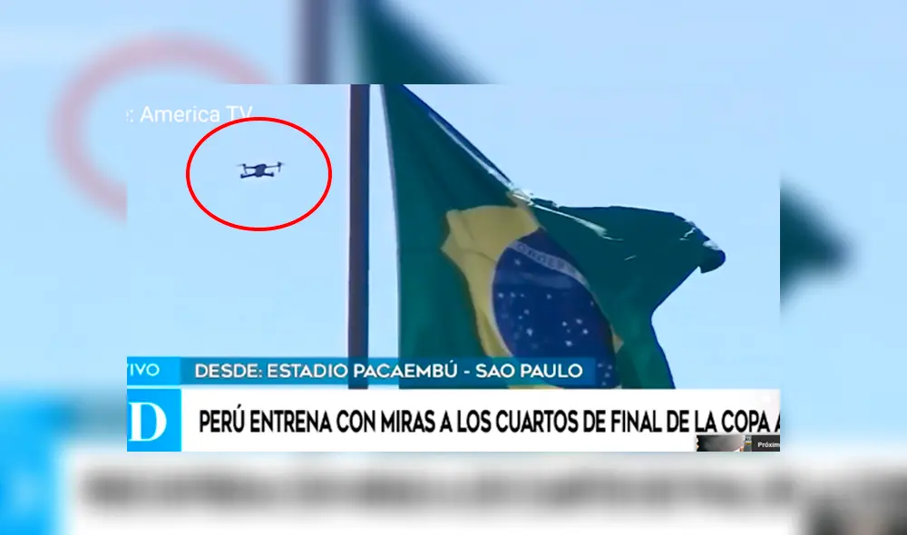 Selección peruana: drone aparece en los entrenamientos con miras a cuartos de final de la Copa América 2109.