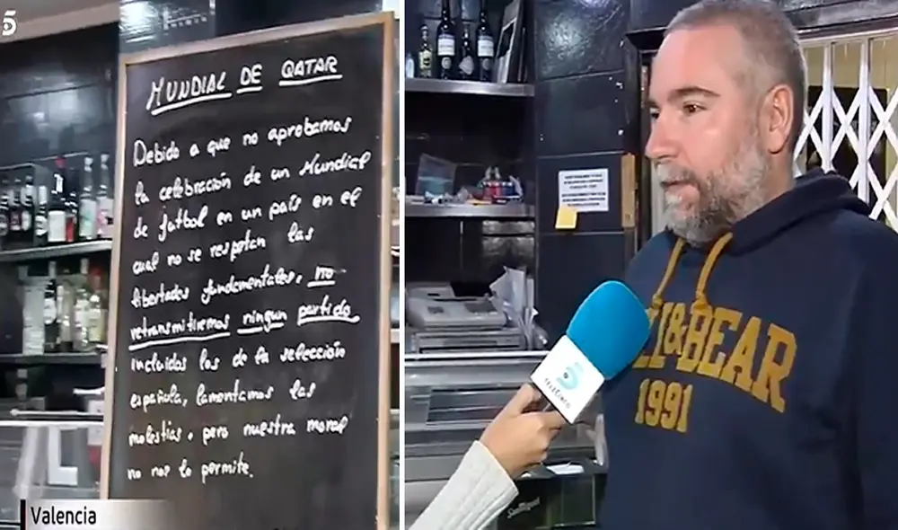 César es un ciudadano argentino que se negó a transmitir los partidos de Qatar por cuestiones morales. Foto: composición LR/captura de Telecinco