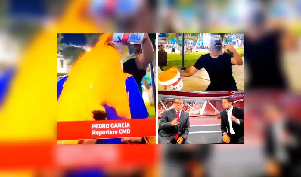 YouTube: bañan de pintura a reportero de CMD durante transmisión en vivo | VIDEO
