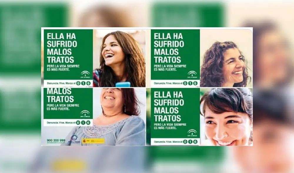 En los carteles de la campaña se visualizan modelos mujeres sonrientes, lo que ha sido ampliamente criticado por los colectivos de lucha contra la violencia de género En los carteles de la campaña se visualizan modelos mujeres sonrientes, lo que ha sido ampliamente criticado por los colectivos de lucha contra la violencia de género
