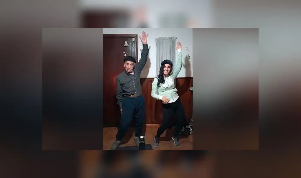 Desliza las imágenes para ver el divertido baile que hizo un padre con su hija en plena cuarentena. Foto: Meli Sellanes Álvare/TikTok Desliza las imágenes para ver el divertido baile que hizo un padre con su hija en plena cuarentena. Foto: Meli Sellanes Álvare/TikTok