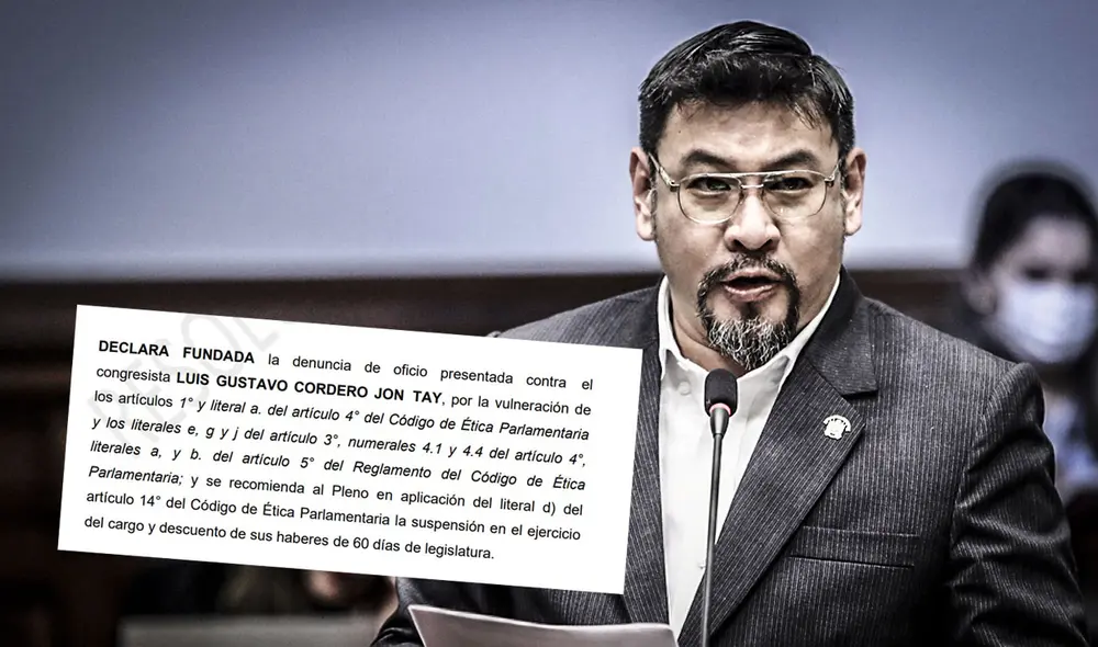 Luis Cordero Jon Tay, seis meses y el Congreso aún no lo suspende. (Foto: Congreso)