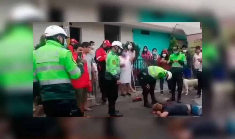 El joven fue trasladado a la comisaría del sector. Foto: captura de América TV