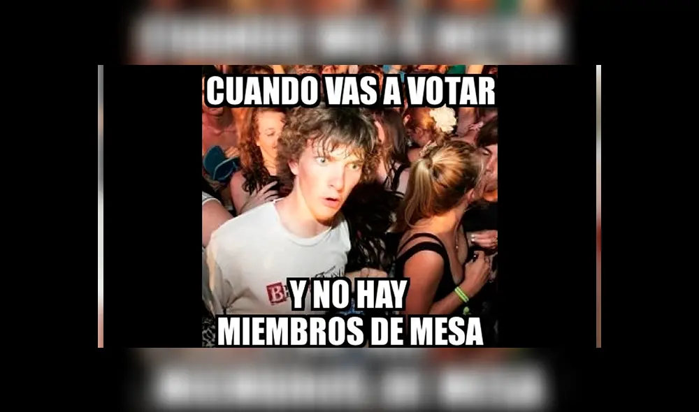 Vía Facebook. A pocas horas de haber comenzado las elecciones congresales 2020, los internautas no han tardado en difundir hilarantes memes para amenizar la contienda Vía Facebook. A pocas horas de haber comenzado las elecciones congresales 2020, los internautas no han tardado en difundir hilarantes memes para amenizar la contienda