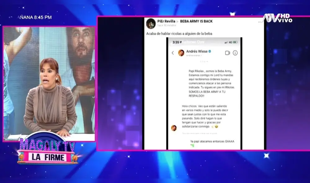 Magaly TV, la firme. Foto: captura