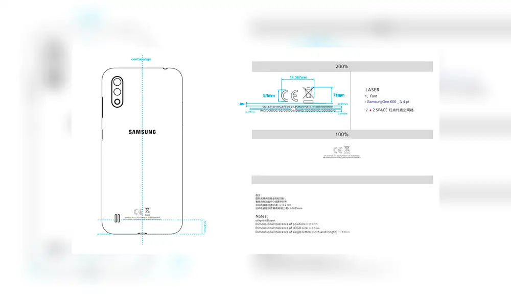 Certificación de la FCC para el Samsung Galaxy A01.