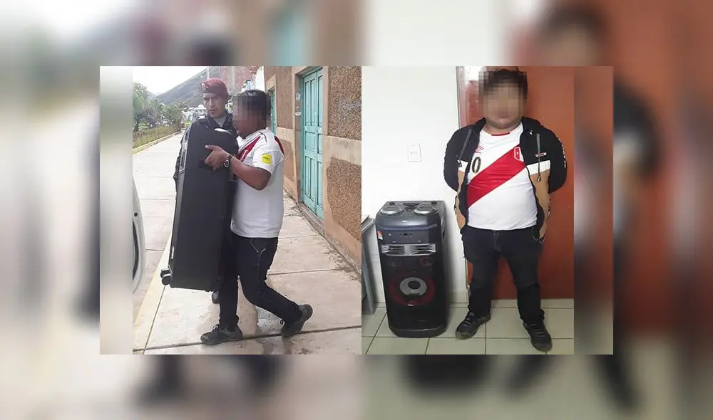 Delincuente pretendió escapar con equipo robado.