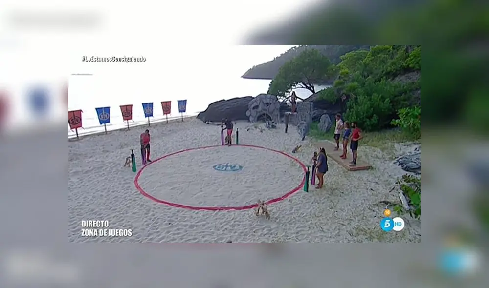 La prueba de líder también tuvo lugar el último jueves, quedando Barranco como el guía de la semana. (Foto: Telecinco)