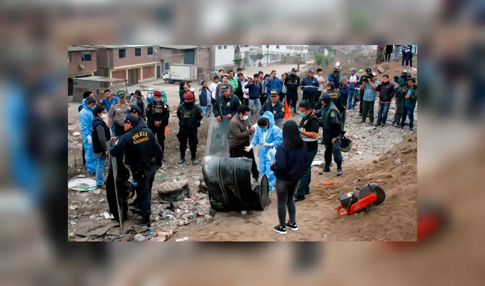 Villa El Salvador: Hallaron cadáver de una mujer en un cilindro relleno de concreto