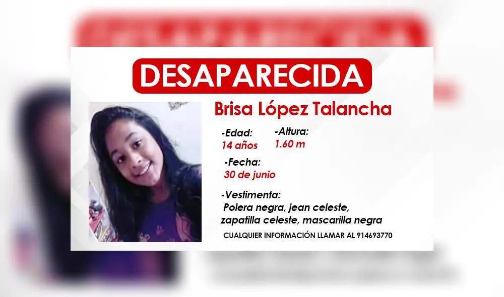 Menor de 14 años desapareció el pasado 30 de junio. Foto: Composición / La República