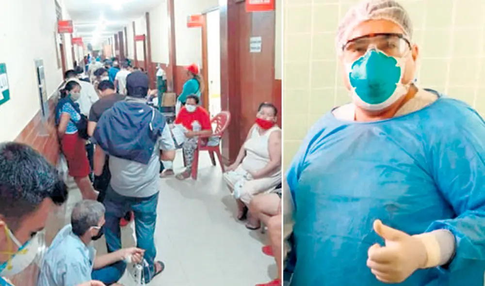 En el matadora. Max Themme, a la derecha, y, a la izquierda, el pasillo del Hospital Regional de Iquitos, una escena que lo dice todo En el matadora. Max Themme, a la derecha, y, a la izquierda, el pasillo del Hospital Regional de Iquitos, una escena que lo dice todo