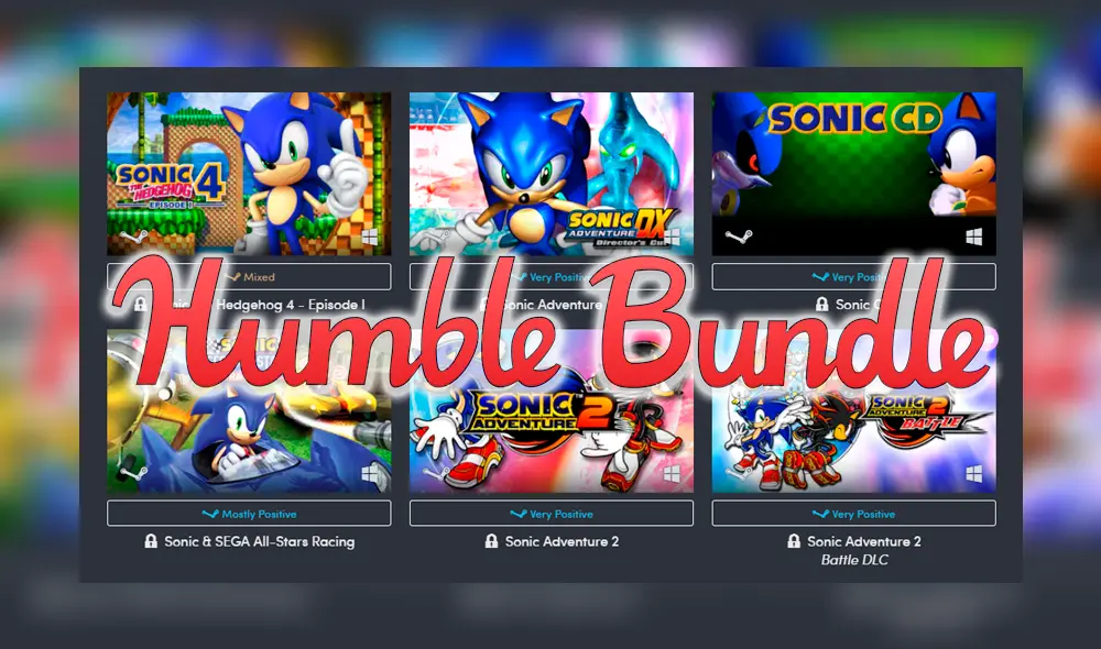 Ofertas de fin de año: seis juegos de Sonic por un dólar en nuevo paquete de Humble Bundle