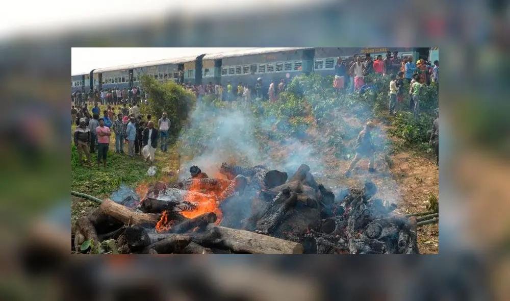Dos elefantes murieron atropellados por un tren y pasajeros los despiden en un funeral [FOTOS]