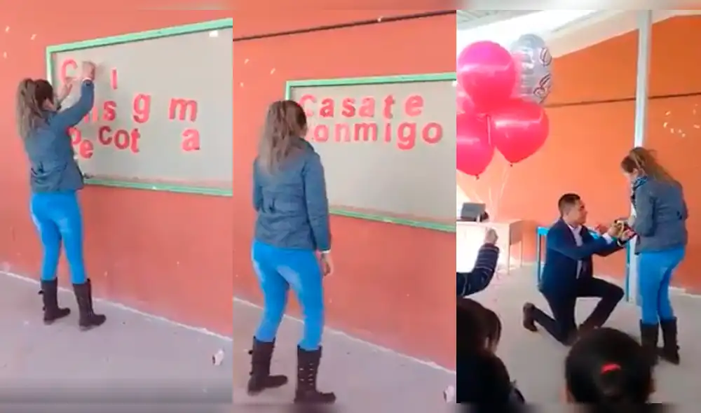 En Facebook: Pedida de mano a maestra se hace viral por este motivo [VIDEO]