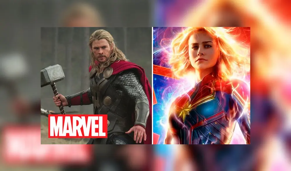 Brie Larson, protagonista de Capitana Marvel, salió usando el Mjolnir en Instagram. Créditos: Composición.