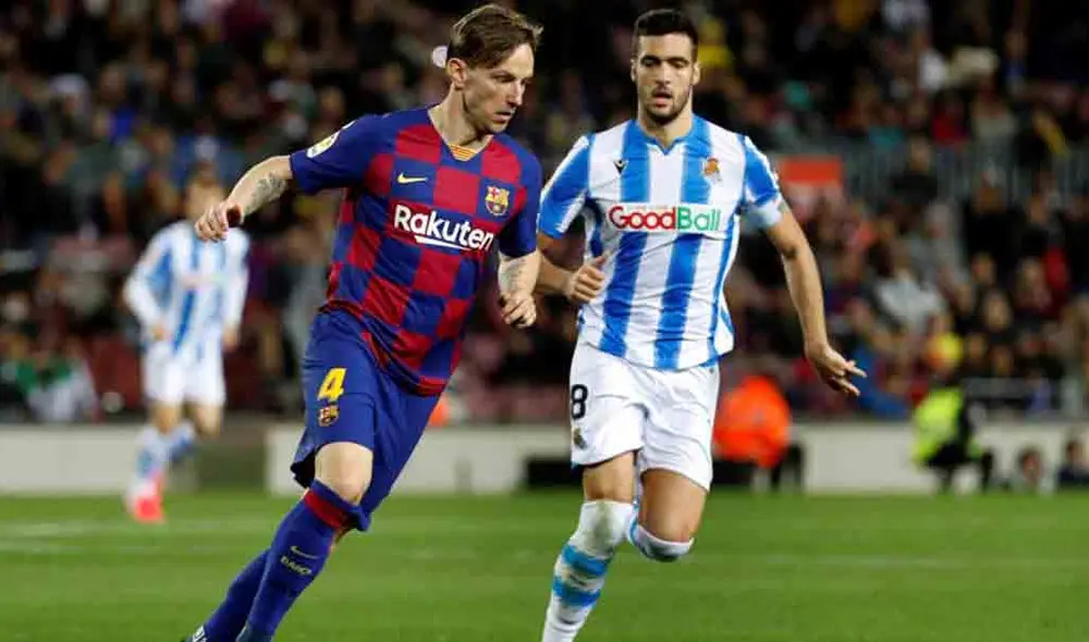 El último partido de Rakitic con Barcelona fue ante la Real Sociedad, antes de que se interrumpa la Liga Santander. Foto: Barcelona. El último partido de Rakitic con Barcelona fue ante la Real Sociedad, antes de que se interrumpa la Liga Santander. Foto: Barcelona.