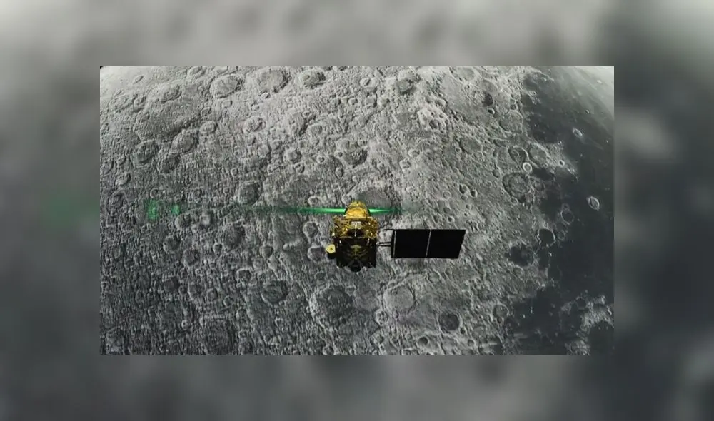 Chandrayaan-2 – cuya transcripción del sánscrito es ‘’vehículo lunar’’- fue lanzado el 22 de julio desde una base en el sur de la India. Foto: AFP Chandrayaan-2 – cuya transcripción del sánscrito es ‘’vehículo lunar’’- fue lanzado el 22 de julio desde una base en el sur de la India. Foto: AFP