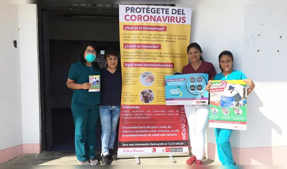 Campaña que promueve sector salud para informar a población sobre virus.