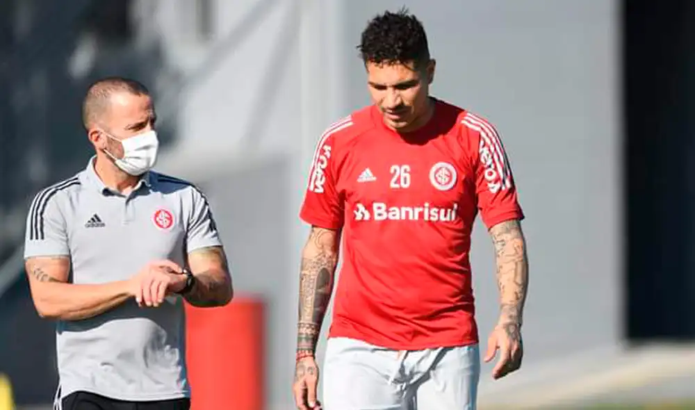 Paolo Guerrero fue la novedad en el entrenamiento de Los Colorados. Foto: Internacional