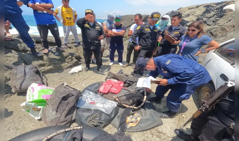 Personal de la Fiscalia acudió a la intervención. Foto: Municipalidad de Casma.