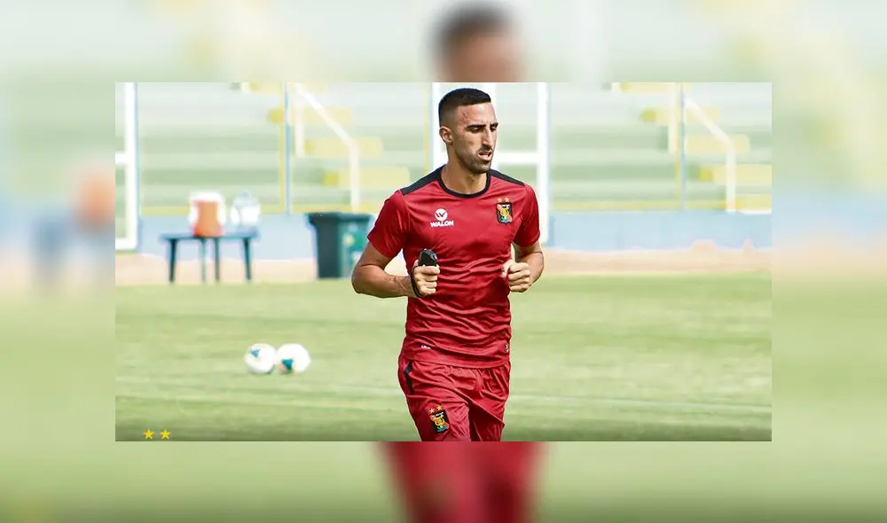 Entrenamiento. El defensa de 35 años tuvo ayer sus primeras prácticas con el equipo en el estadio municipal de Sachaca.
