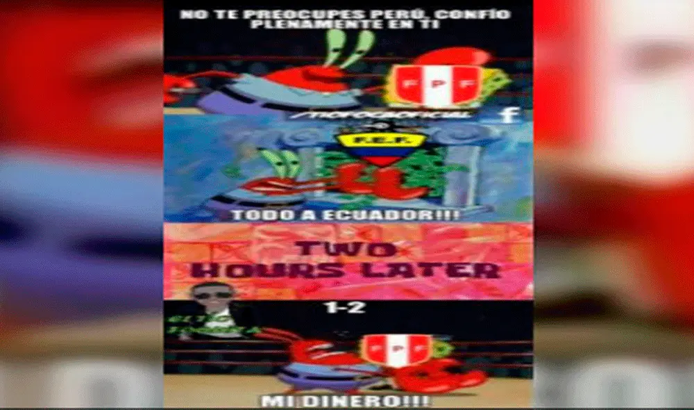 En Facebook aparecieron divertidos memes previo al amistoso internacional entre Perú y Ecuador. En Facebook aparecieron divertidos memes previo al amistoso internacional entre Perú y Ecuador.