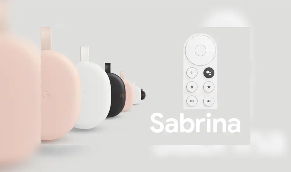 El Chromecast Sabrina llega junto a un control remoto.