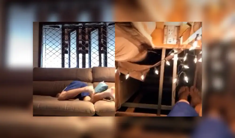 Desliza a la izquierda para ver el asombroso escondite que creó el joven dentro de su sofá. (Foto: captura)