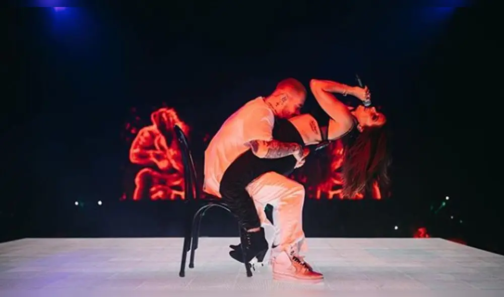 J Balvin y Anitta hacen 'poses hot' en silla al cantar 'Downtown' [FOTOS + VIDEO]