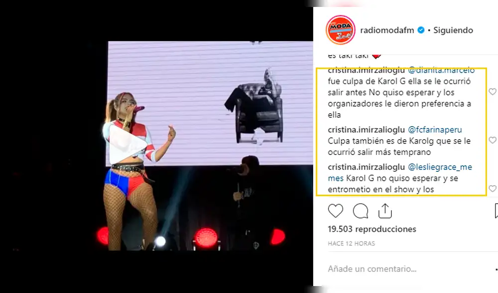Usuarios culpan a Karol G de sabotear show musical de Leslie Grace [VIDEO]