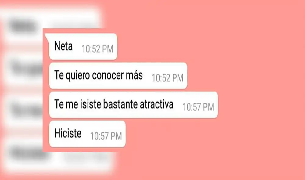 WhatsApp: Joven trata de enamorar a joven con bonitas palabras y ella tiene insólita reacción [FOTOS]