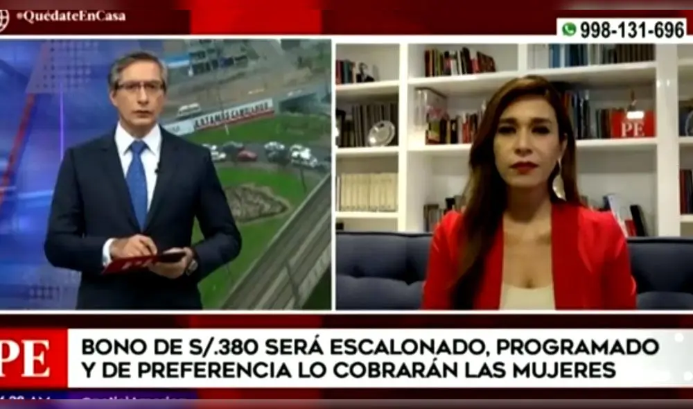 Véronica Linares conduce noticiero desde su casa