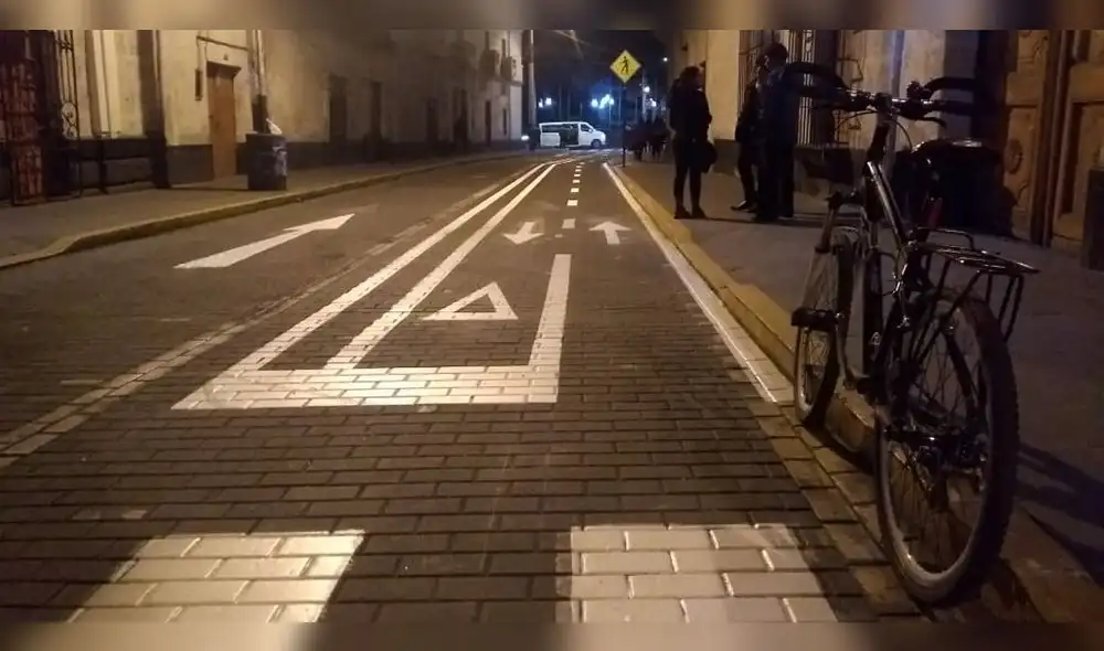 Inician señalización de ciclovías en el Centro Histórico de Arequipa [FOTOS]