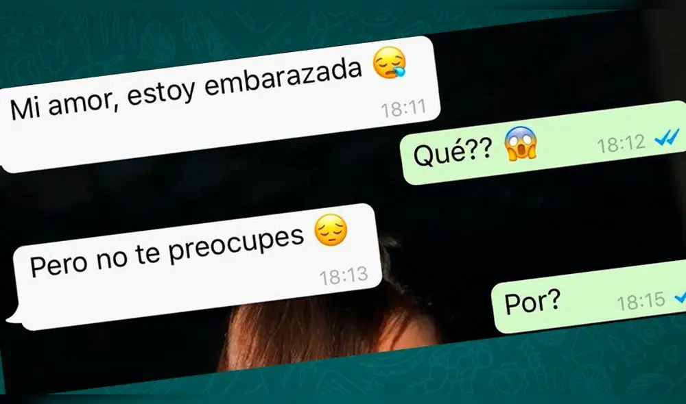 WhatsApp: le dijo a su novio que estaba embarazada y la emoción le duró pocos segundos