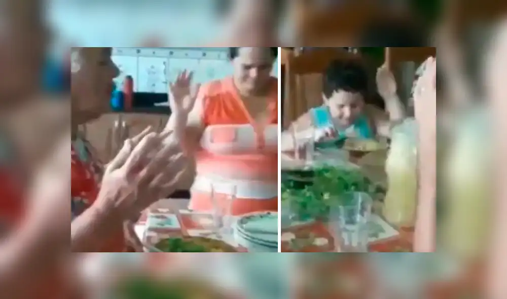 Facebook viral: Niño con hambre debía orar antes de comer y su familia lo descubre [VIDEO]