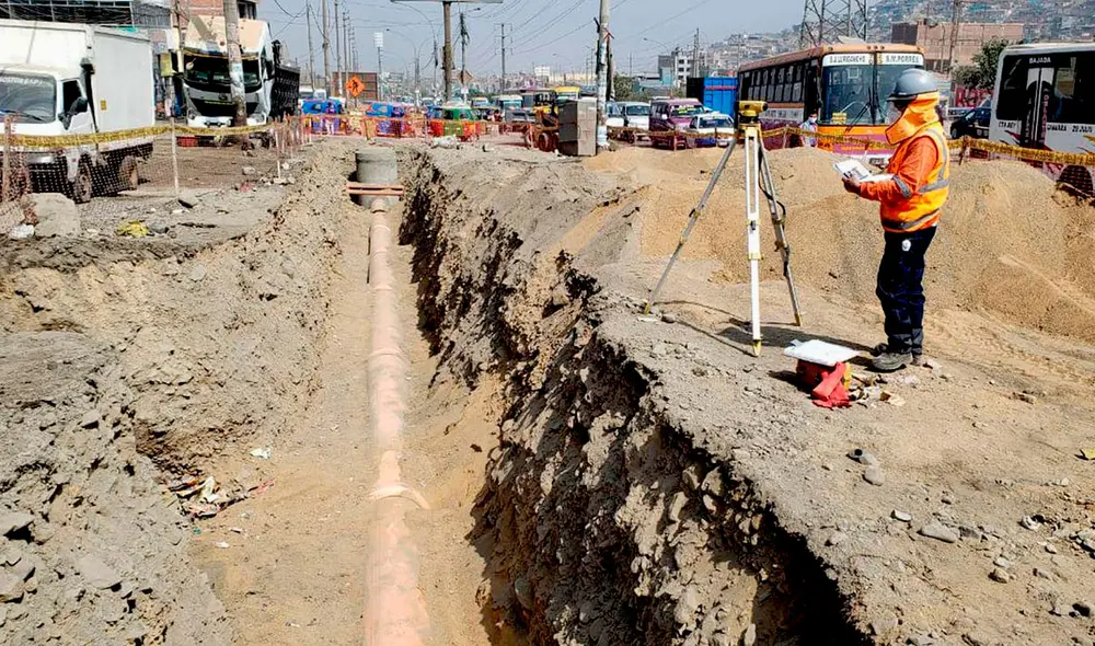 Obras de agua potable y alcantarillado. Foto: difusión