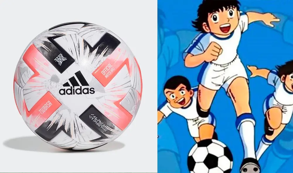 El balón oficial para los Juegos Olímpicos Tokio 2020 lleva como nombre 'Captain Tsubasa', título original de la serie Los Supercampeones. Foto: Composición/Adidas.